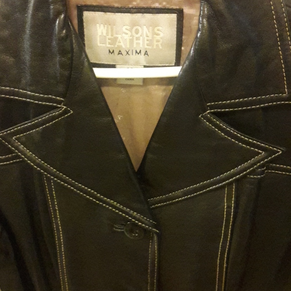 Leather blazer jacket - Picture 8 of 11